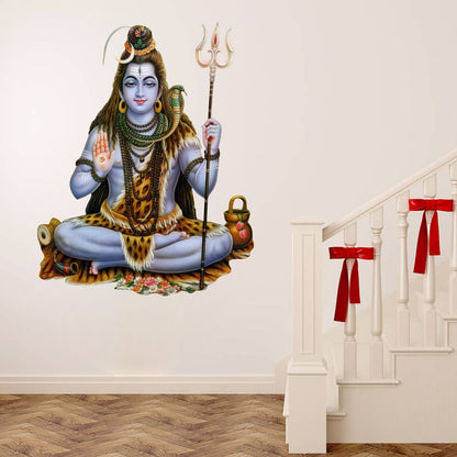 Homexa Decor | God of Shiv ji Design Wall Sticker (Size 44 x 56 cm)