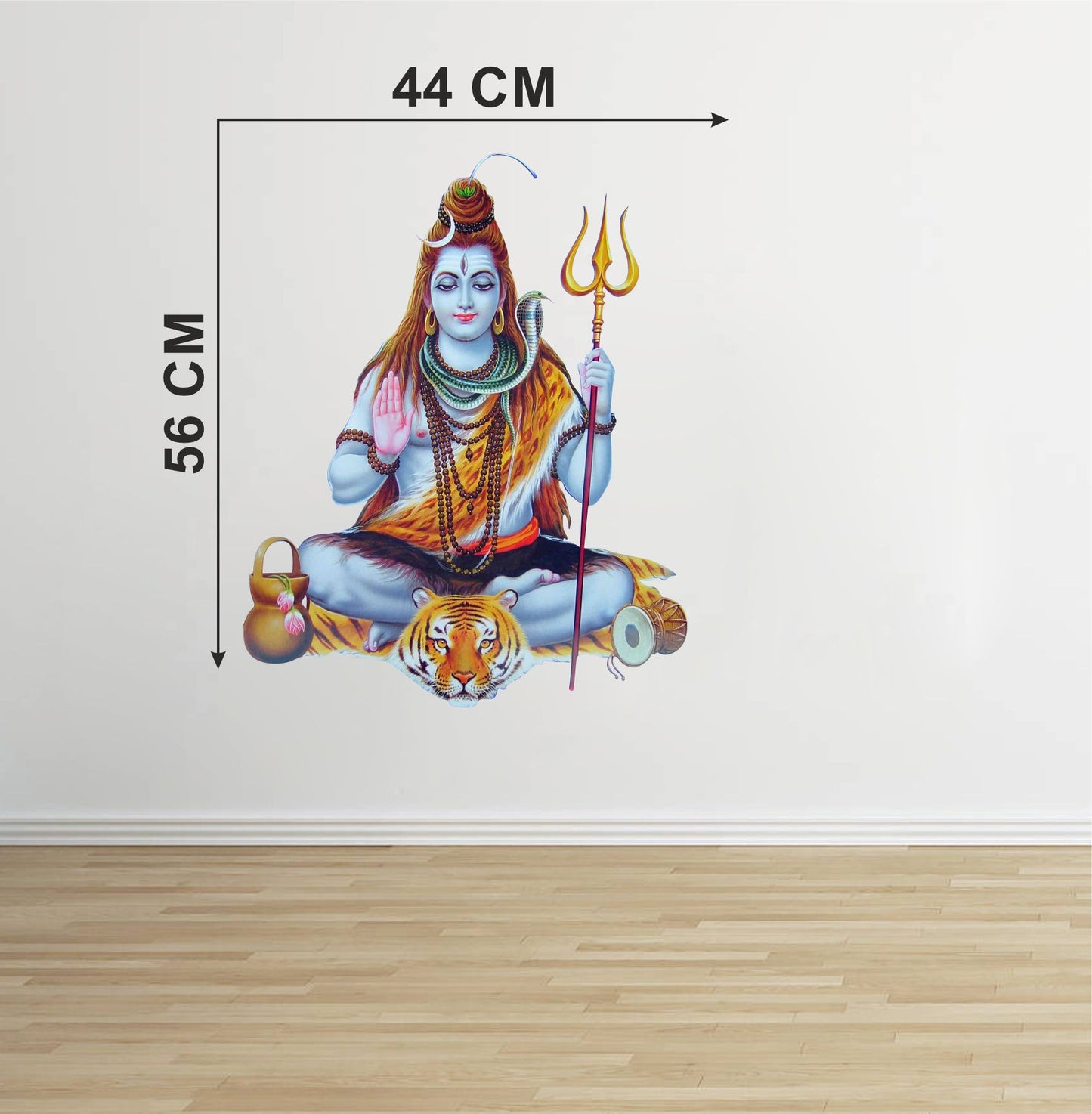 Homexa Decor | God of Shiv ji Design Wall Sticker (Size 44 x 56 cm)