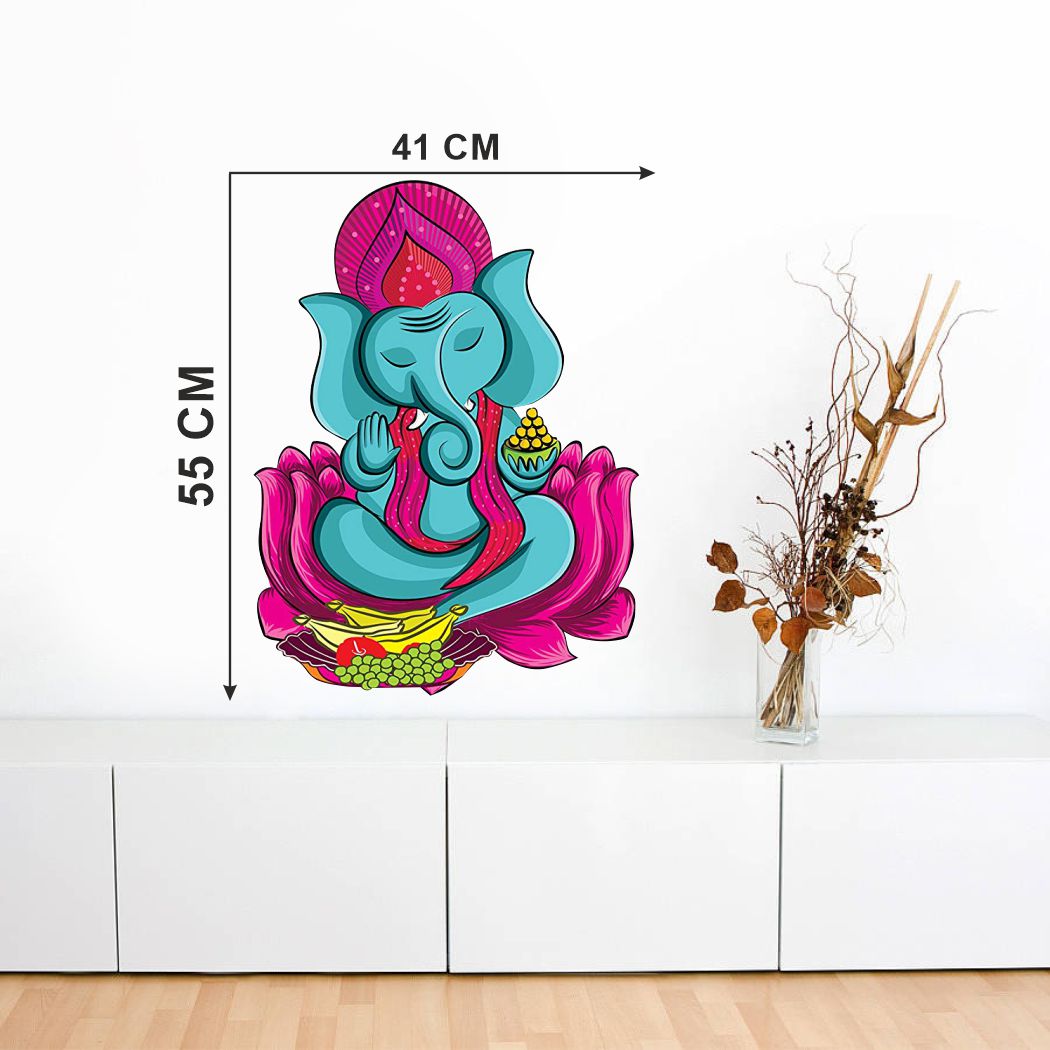 Homexa Decor | Shree Lord Ganesha Ganpati Ji Wall Sticker (Size 41 x 55 cm)