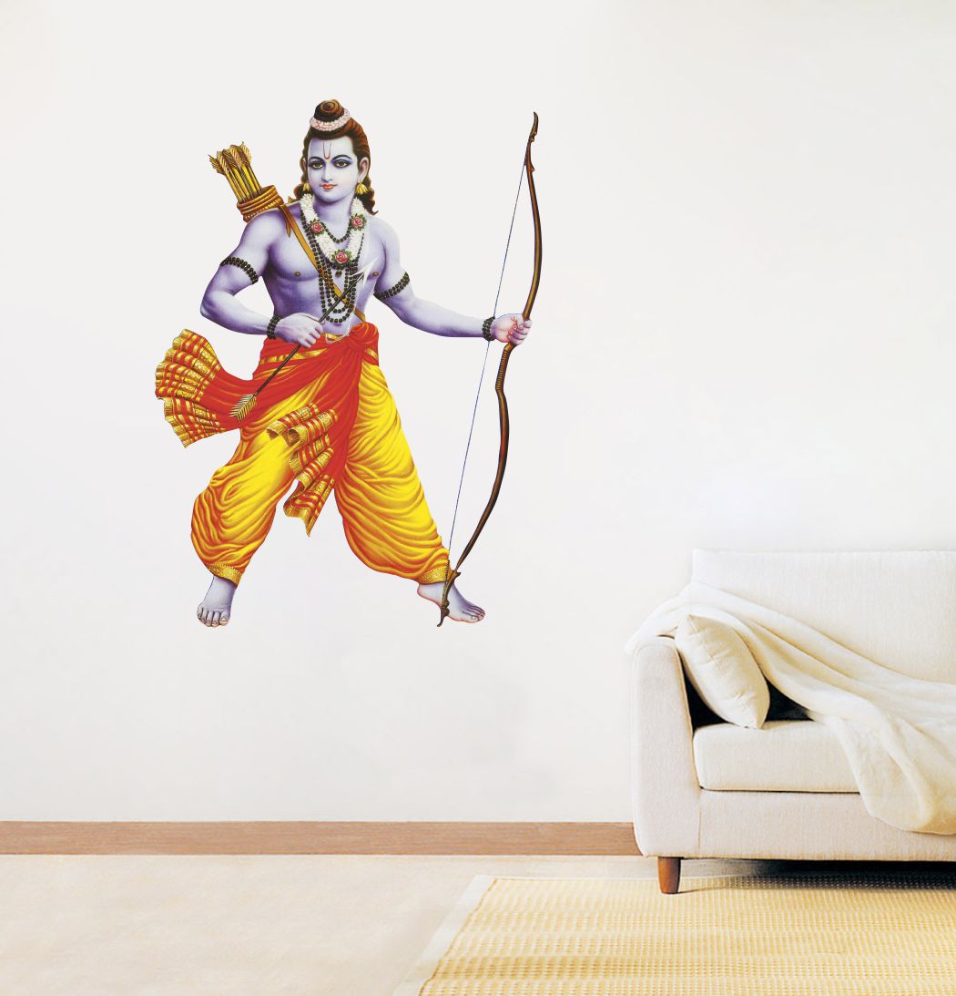 Homexa Decor | Jai Shree Ram Bhagwan Design Wall Sticker (Size 41 x 56 cm)