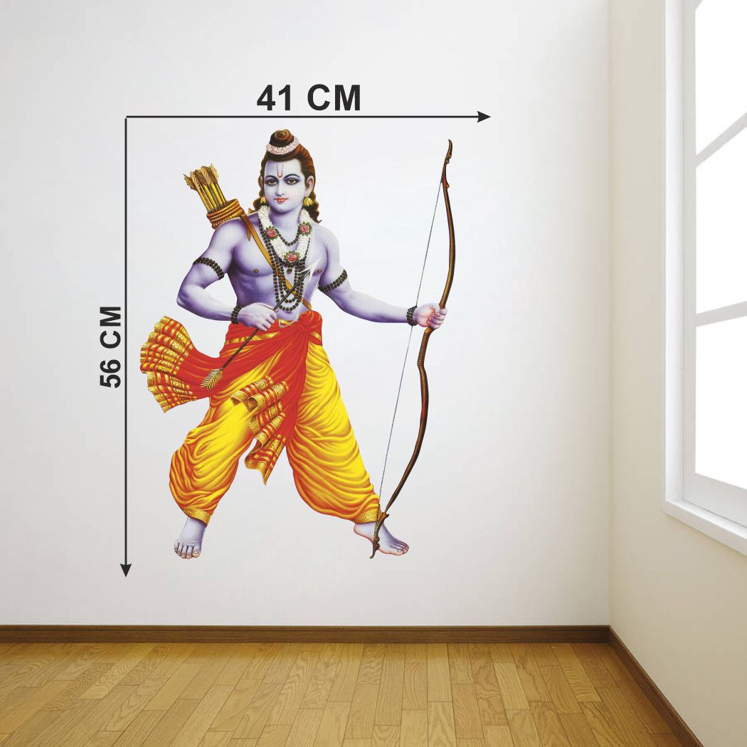 Homexa Decor | Jai Shree Ram Bhagwan Design Wall Sticker (Size 41 x 56 cm)