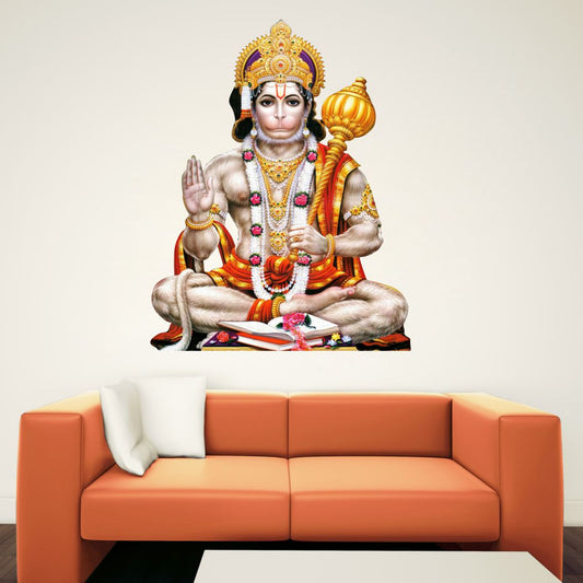 Homexa Decor | God of Hanuman Design Wall Sticker (Size 44 x 56 cm)