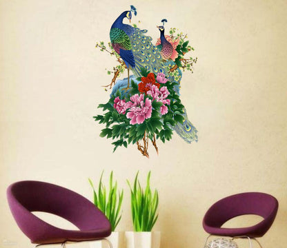 Homexa Decor | Beautiful Peacock Design Wall Sticker (Size 40 x 57 cm)