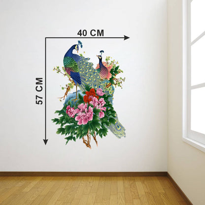 Homexa Decor | Beautiful Peacock Design Wall Sticker (Size 40 x 57 cm)