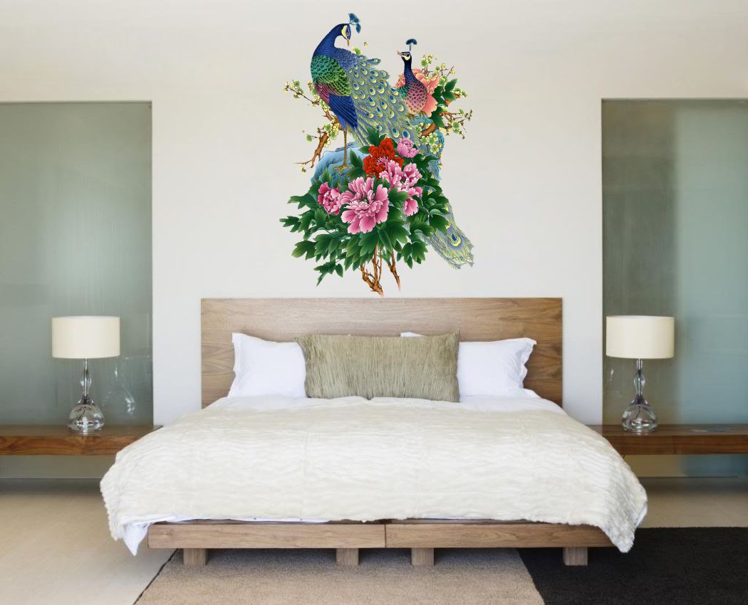 Homexa Decor | Beautiful Peacock Design Wall Sticker (Size 40 x 57 cm)