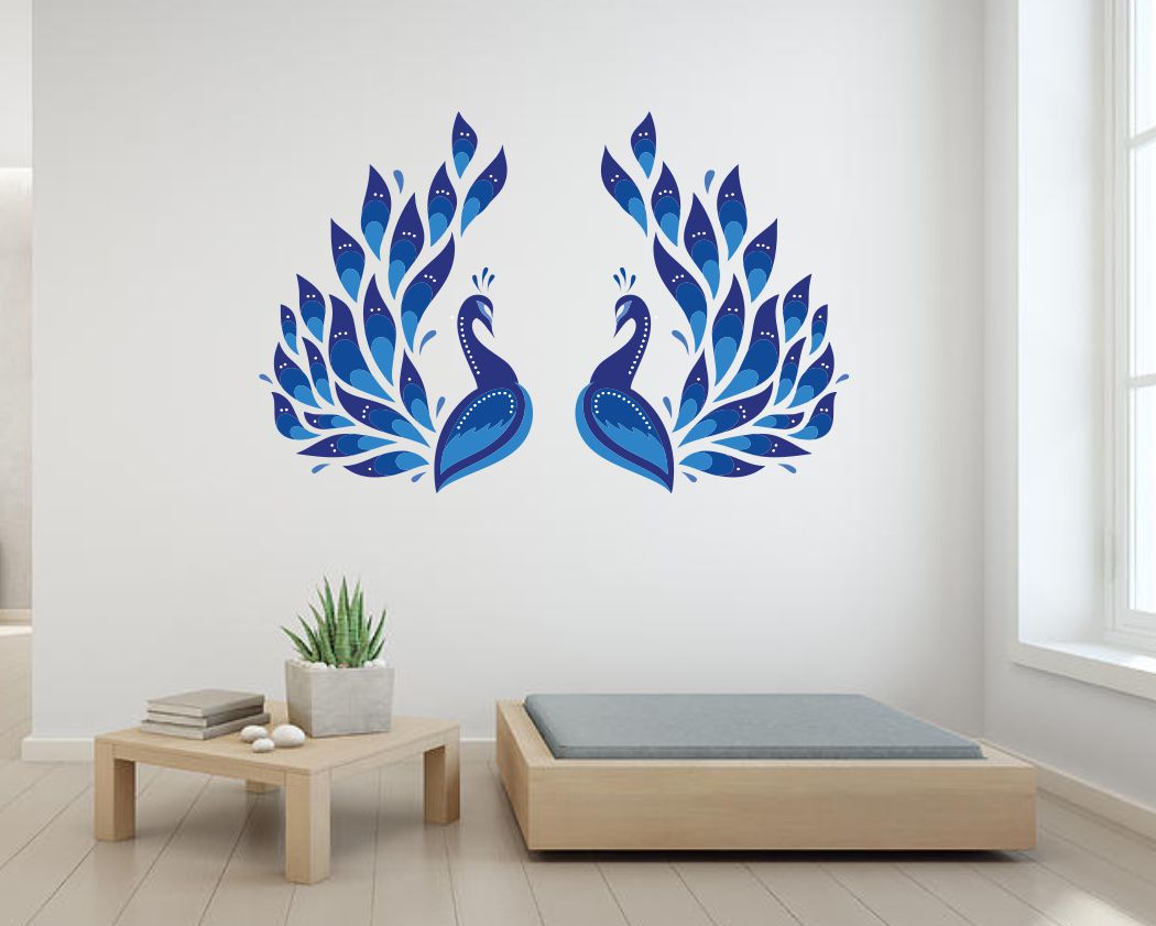 Homexa Decor | Beautiful Peacock Design Wall Sticker (Size 73 x 46 cm)