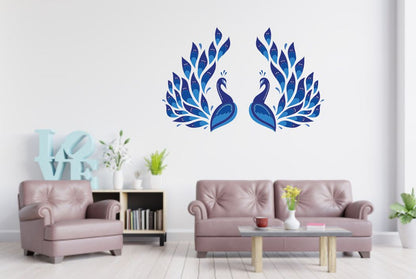 Homexa Decor | Beautiful Peacock Design Wall Sticker (Size 73 x 46 cm)