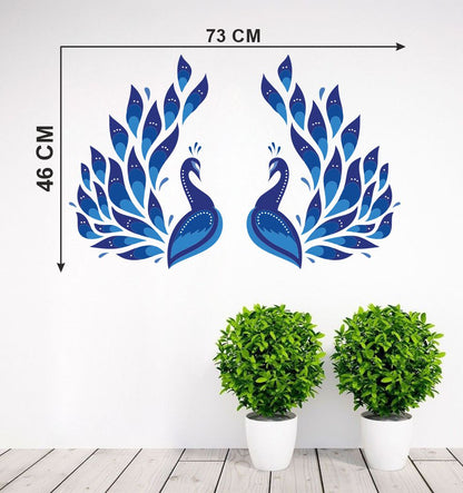 Homexa Decor | Beautiful Peacock Design Wall Sticker (Size 73 x 46 cm)