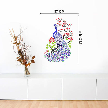 Homexa Decor | Beautiful Peacock Design Wall Sticker (Size 37 x 55 cm)