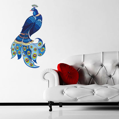 Homexa Decor | Beautiful Peacock Design Wall Sticker (Size 32 x 56 cm)