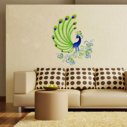 Homexa Decor | Beautiful Peacock Design Wall Sticker (Size 48 x 56 cm)