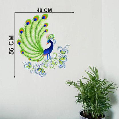 Homexa Decor | Beautiful Peacock Design Wall Sticker (Size 48 x 56 cm)