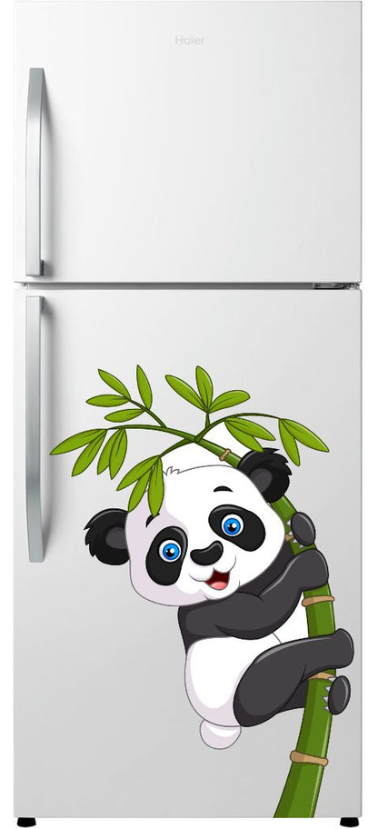 Homexa Decor | Beautiful Pandas and Leaf Design Fridge Sticker (Size 50 x 63 cm)