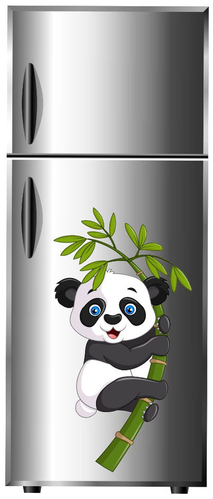 Homexa Decor | Beautiful Pandas and Leaf Design Fridge Sticker (Size 50 x 63 cm)