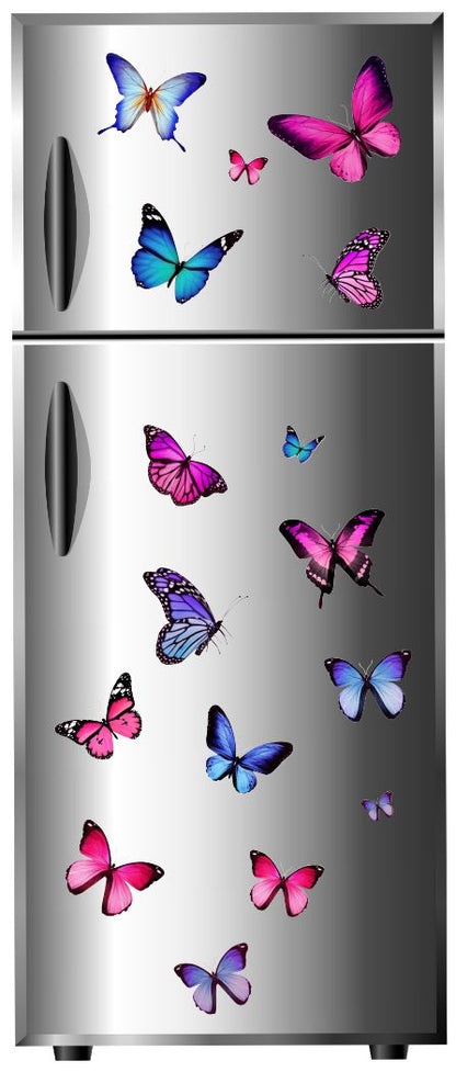 Homexa Decor | Beautiful Butterfly Design Fridge Sticker (Size 89 x 38 cm)