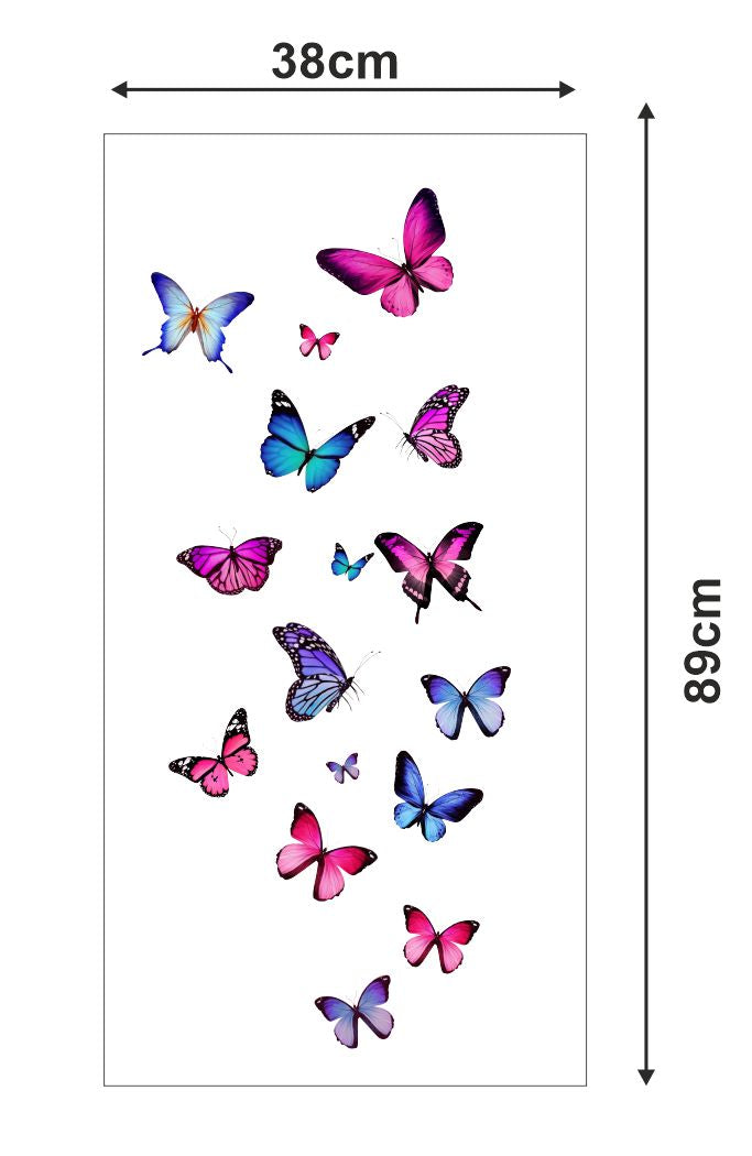 Homexa Decor | Beautiful Butterfly Design Fridge Sticker (Size 89 x 38 cm)