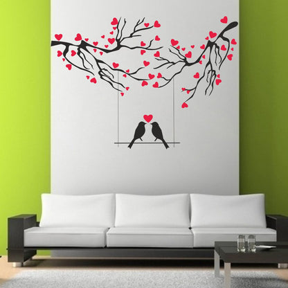 Homexa Decor | Tree With Animal-Birds Design Wall Sticker (Size 91 x 64 cm)