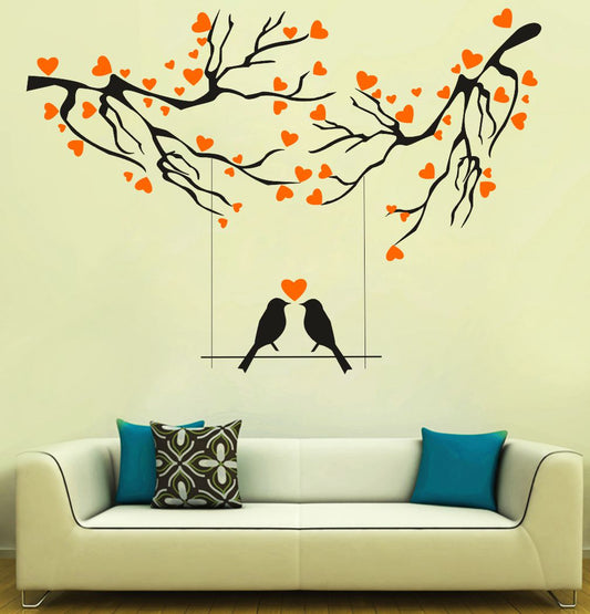 Homexa Decor | Tree With Animal-Birds Design Wall Sticker (Size 91 x 64 cm)