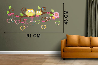 Homexa Decor | Tree With Owl Design Wall Sticker (Size 91 x 43 cm)