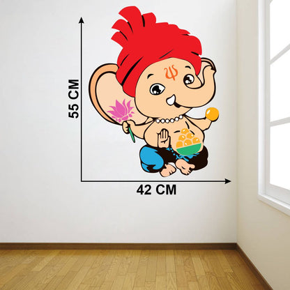 Homexa Decor | Ganesh ji Design Wall Sticker (Size 42 x 55 cm)