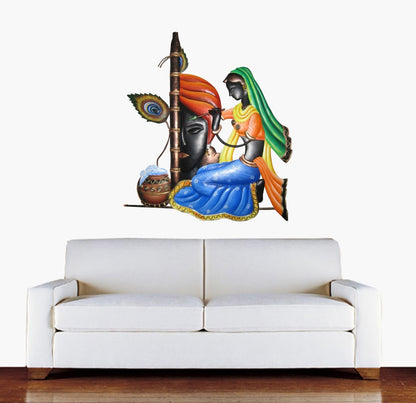 Homexa Decor | Radha Krishna ji Design Wall Sticker (Size 50 x 56 cm)