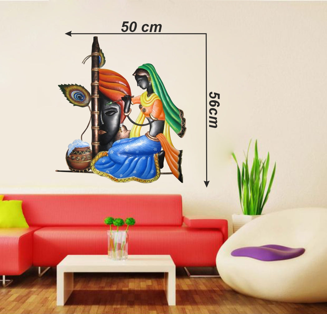 Homexa Decor | Radha Krishna ji Design Wall Sticker (Size 50 x 56 cm)