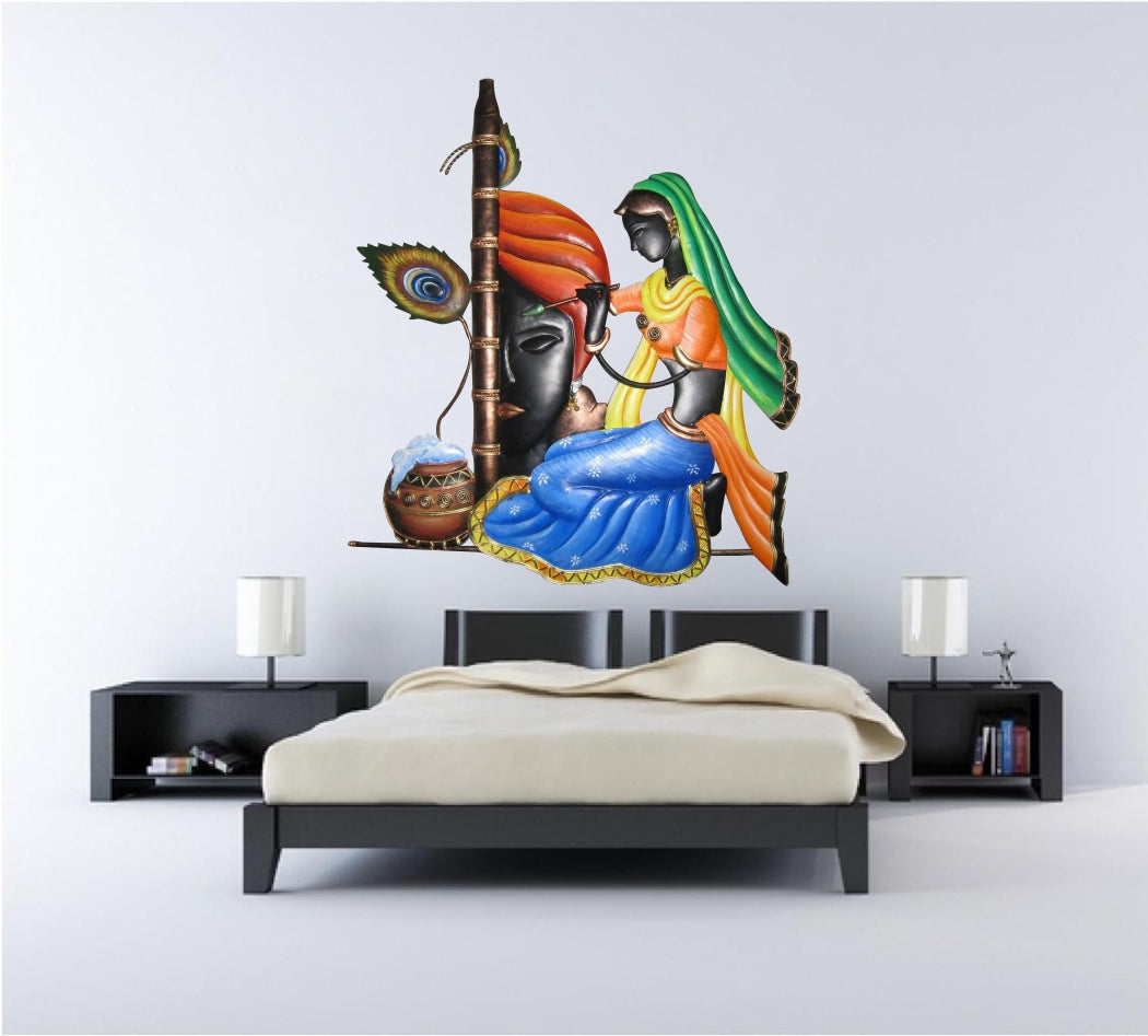 Homexa Decor | Radha Krishna ji Design Wall Sticker (Size 50 x 56 cm)