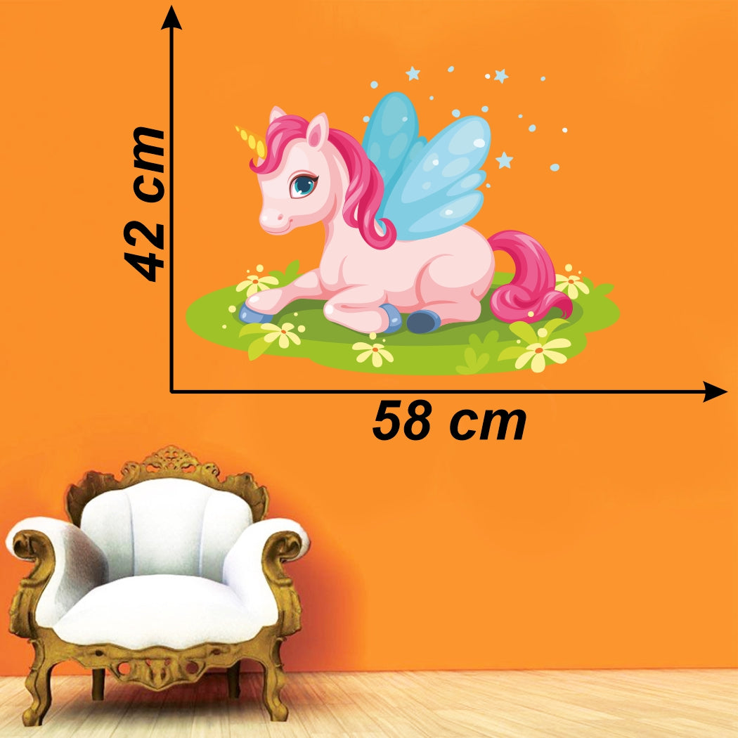 Homexa Decor | Beautiful unicorn Design Wall Sticker (Size 58 x 42 cm)