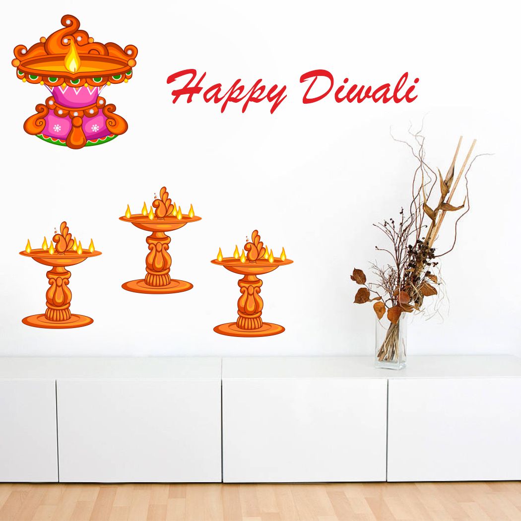 Homexa Decor | Shankar bhagwan and Little Ganesh ji Design Wall Sticker (Size 73 x 73 cm)