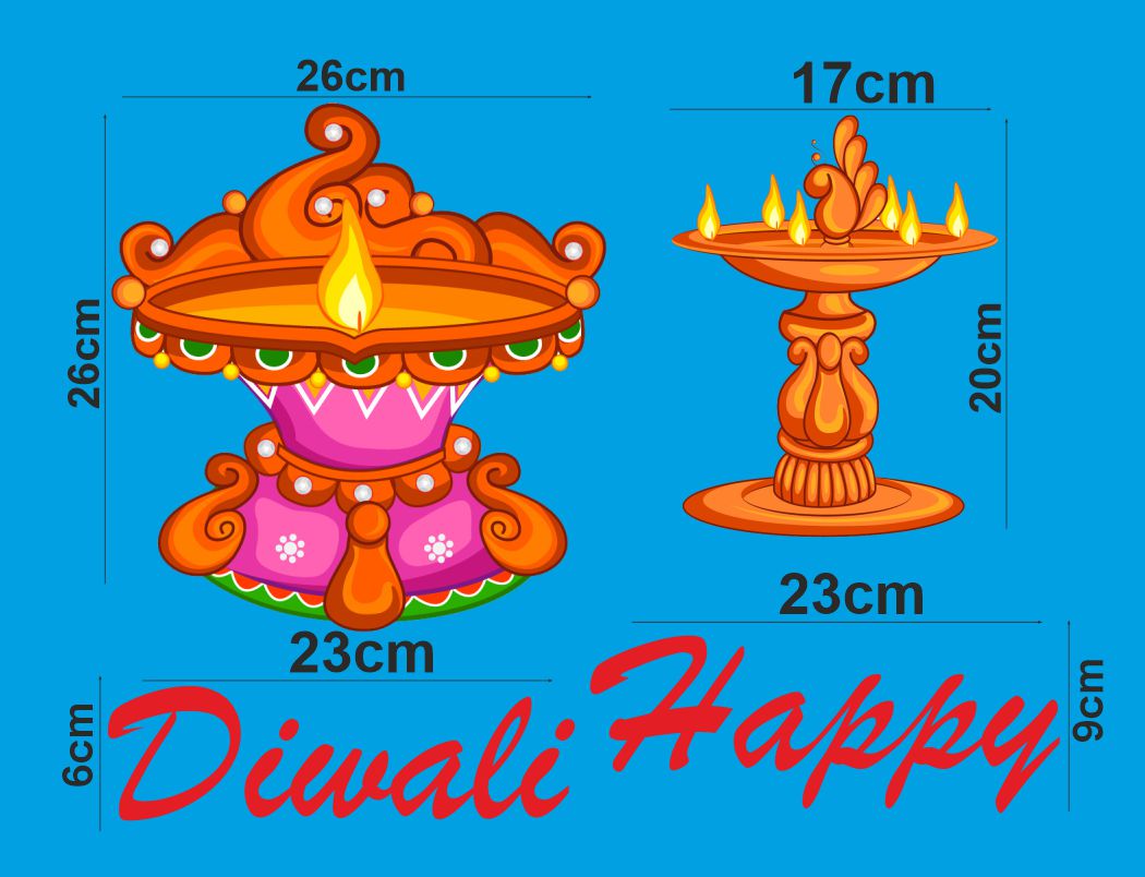 Homexa Decor | Shankar bhagwan and Little Ganesh ji Design Wall Sticker (Size 73 x 73 cm)