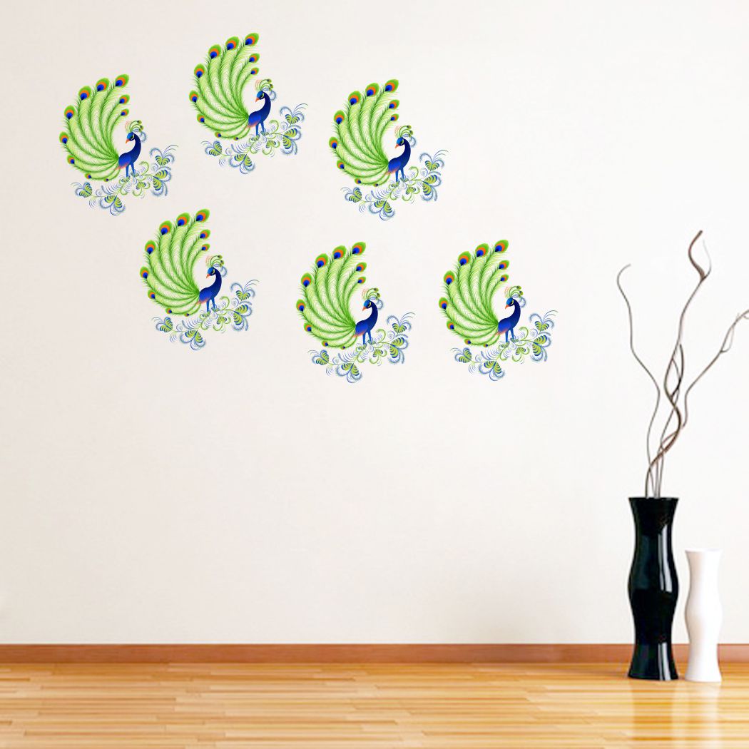 Homexa Decor | Beautiful Peacock Design Wall Sticker (Size 58 x 47 cm)