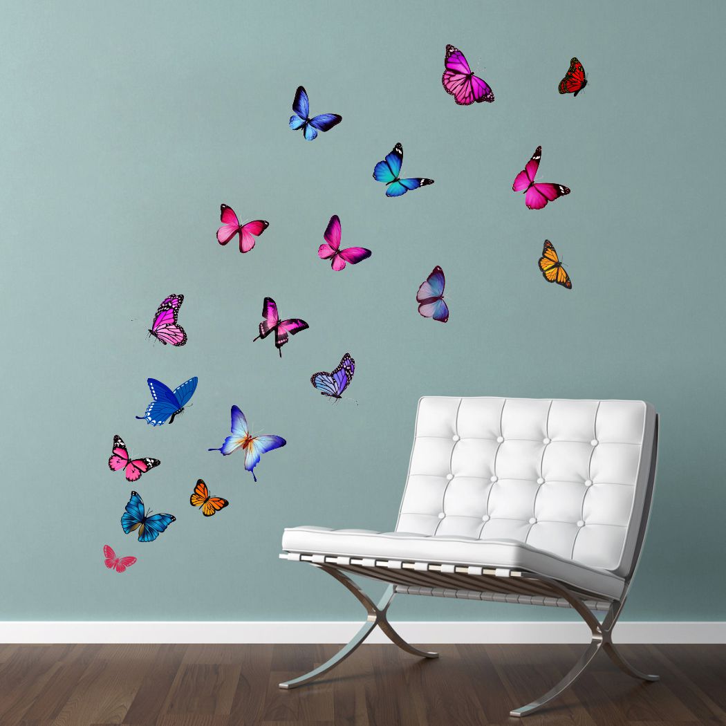 Homexa Decor | Beautiful Butterfly Design  Wall Sticker (Size 90 x 82 cm)