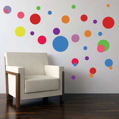 Homexa Decor | Round Shapes Design Wall Sticker (Size 91 x 62 cm)