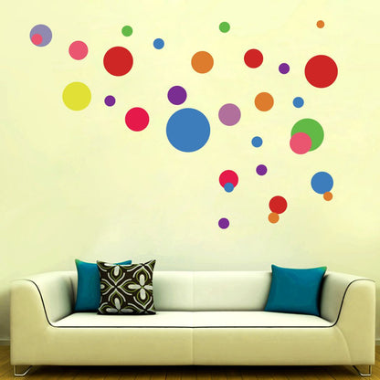 Homexa Decor | Round Shapes Design Wall Sticker (Size 91 x 62 cm)