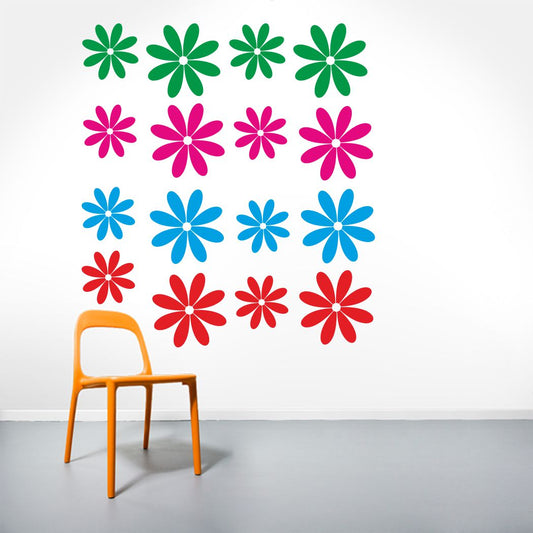 Homexa Decor | Beautiful Flower Design Wall Sticker (Size 38 x 35 cm)