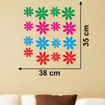 Homexa Decor | Beautiful Flower Design Wall Sticker (Size 38 x 35 cm)