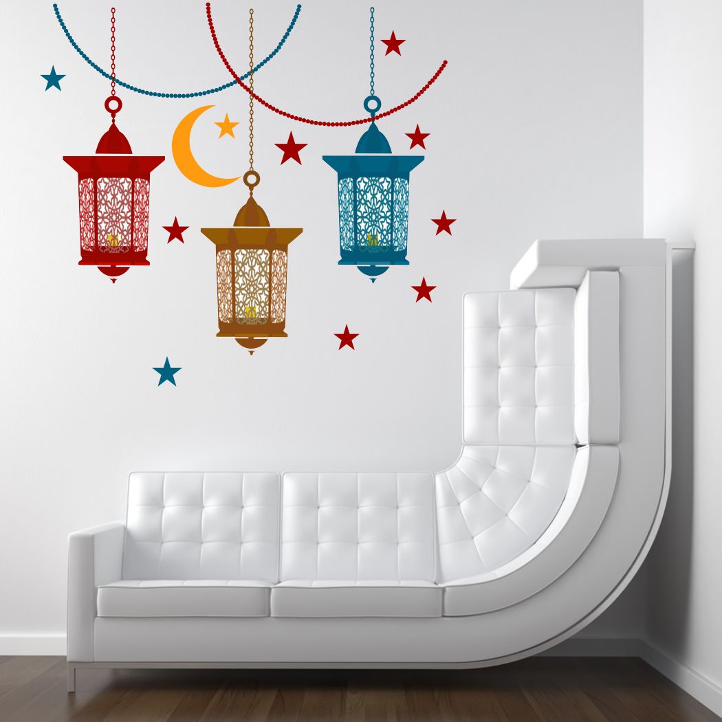 Homexa Decor | Hanging Lamp Design Wall Sticker (Size 84 x 78 cm)