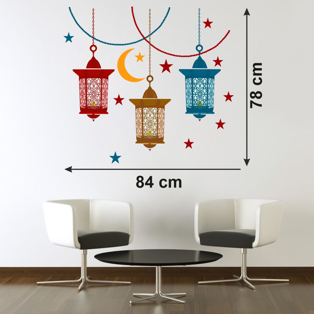 Homexa Decor | Hanging Lamp Design Wall Sticker (Size 84 x 78 cm)