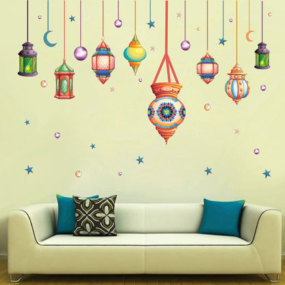 Homexa Decor | Beautiful Hanging Lamp Design Wall Sticker (Size 116 x 81 cm)