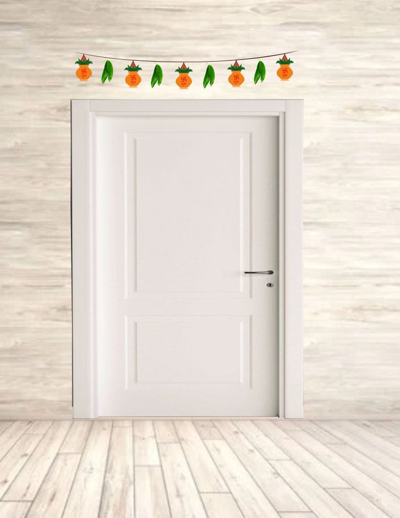 Homexa Decor | Door Kalash Design Wall Sticker (Size 113 x 20 cm)