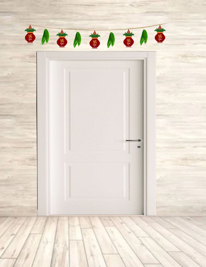 Homexa Decor | Door Kalash Design Wall Sticker (Size 109 x 19 cm)