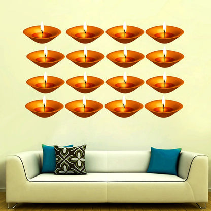 Homexa Decor | Beautiful Deepak ( Happy Diwali ) Design Wall Sticker (Size 58 x 35 cm)