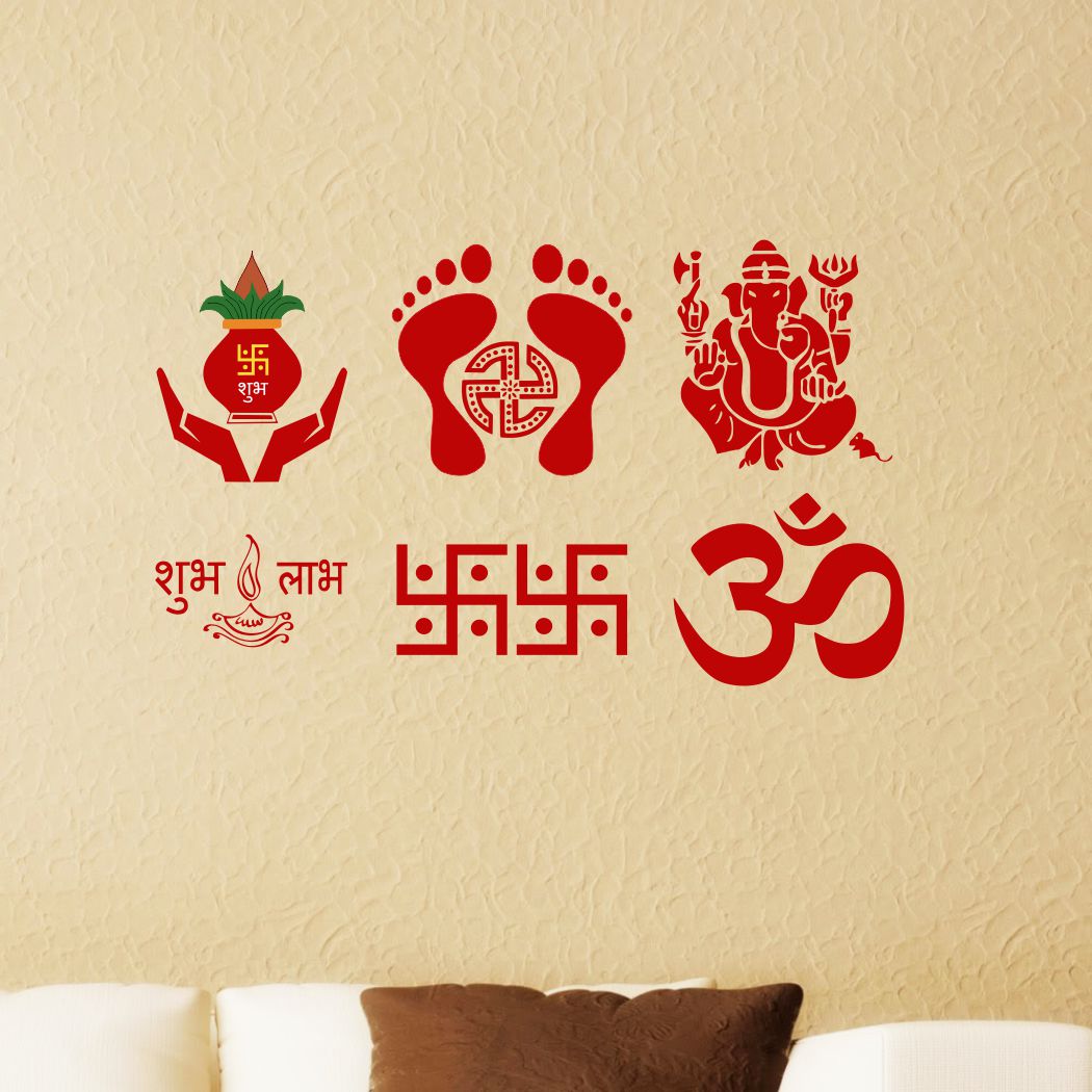 Homexa Decor | Diwali Festival Design Wall Sticker (Size 58 x 36 cm)