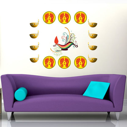 Homexa Decor | Beautiful Festivals Design Wall Sticker (Size 58 x 54 cm)