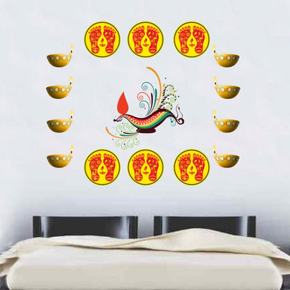 Homexa Decor | Beautiful Festivals Design Wall Sticker (Size 58 x 54 cm)