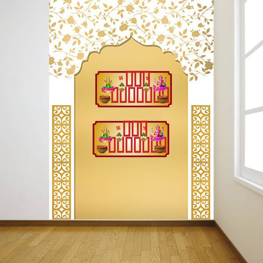 Homexa Decor | Beautiful Festivals Combo Design Wall Sticker (Size 38 x 37 cm)