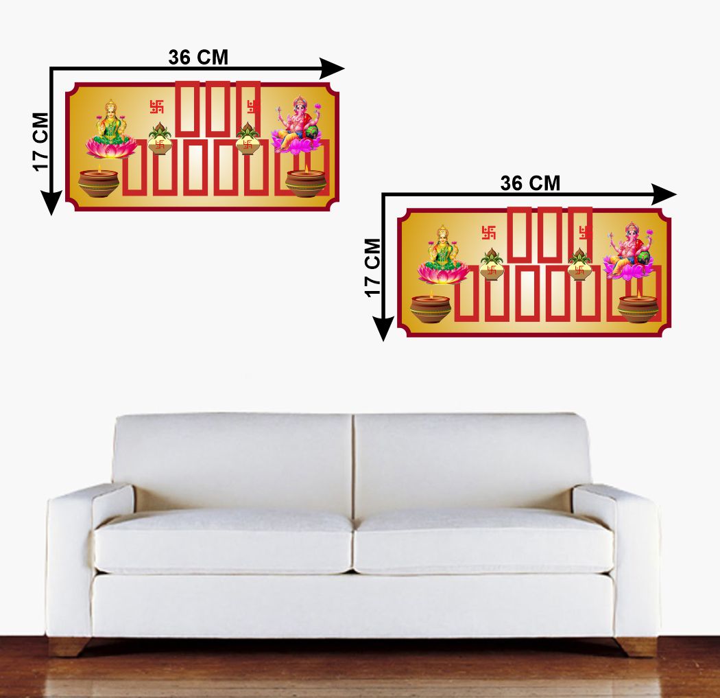 Homexa Decor | Beautiful Festivals Combo Design Wall Sticker (Size 38 x 37 cm)