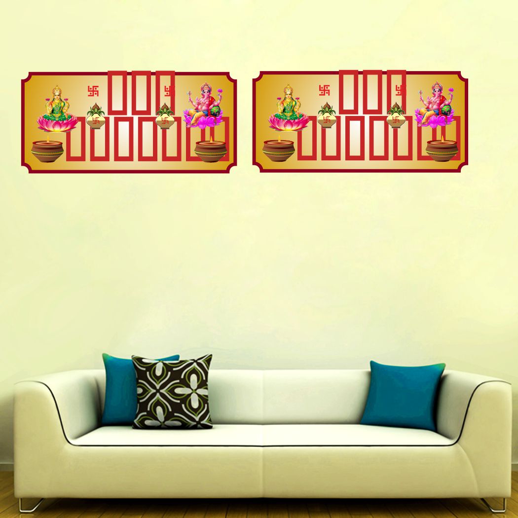Homexa Decor | Beautiful Festivals Combo Design Wall Sticker (Size 38 x 37 cm)
