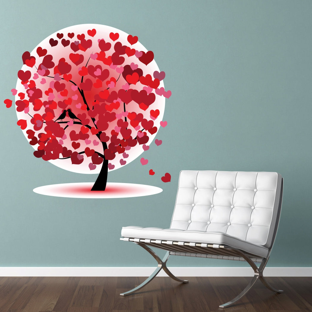 Homexa Decor | Tree With Heart Design Wall Sticker (Size 54 x 52 cm)