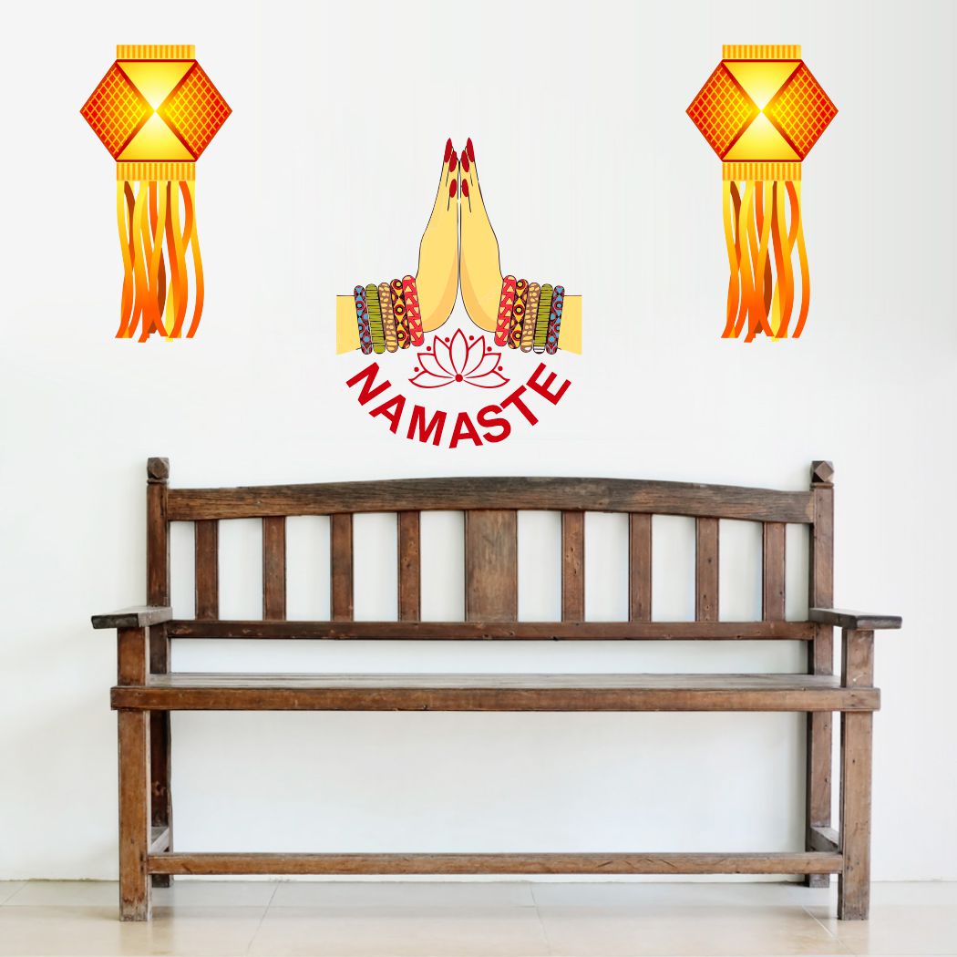 Homexa Decor | Beautiful Festivals Combo Design Wall Sticker (Size 58 x 50 cm)